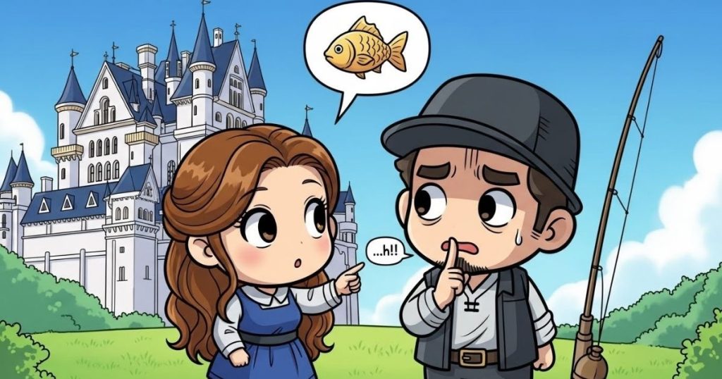 ภาพประกอบนิทานกริมม์เรื่องเด็กน้อยทองคำ