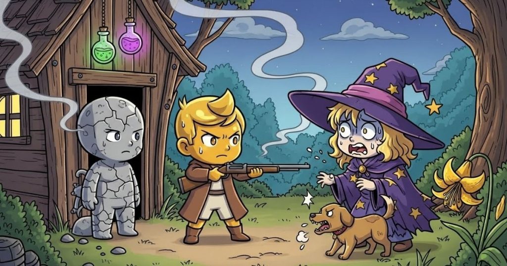 ภาพประกอบนิทานกริมม์เรื่องเด็กน้อยทองคำ 4