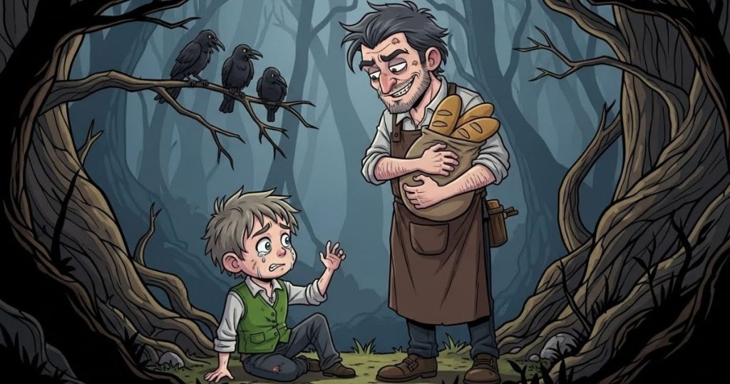 ภาพประกอบนิทานกริมม์เรื่องการเดินทางของช่างเย็บผ้ากับช่างทำรองเท้า 2