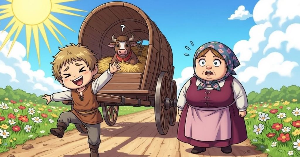 ภาพประกอบนิทานกริมม์เรื่องคนฉลาด 2