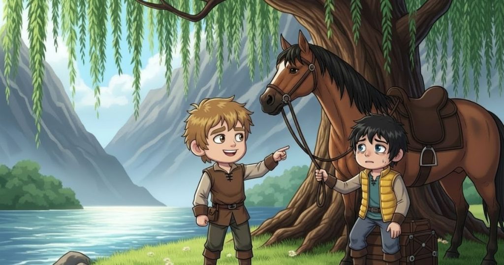 ภาพประกอบนิทานกริมม์เรื่องคนฉลาด 4