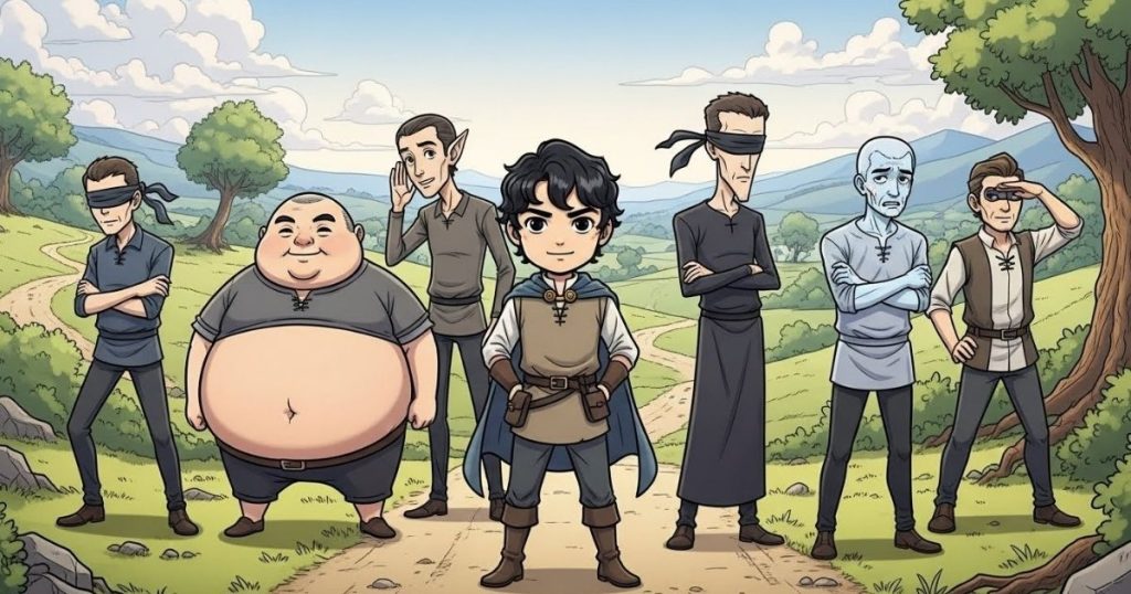 ภาพประกอบนิทานกริมม์เรื่องคนรับใช้ทั้งหก