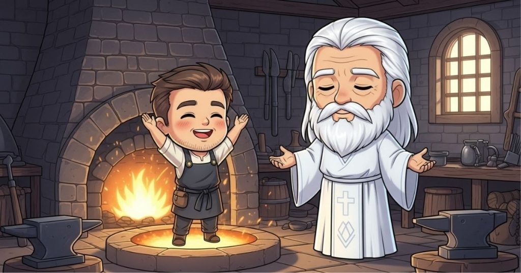 ภาพประกอบนิทานกริมม์เรื่องชายชราที่กลับมาเป็นหนุ่มอีกครั้ง 2