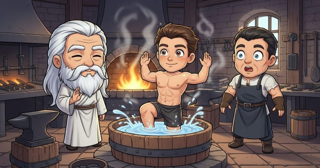 ภาพประกอบนิทานกริมม์เรื่องชายชราที่กลับมาเป็นหนุ่มอีกครั้ง 3