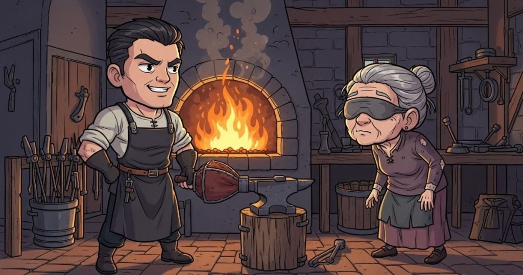 ภาพประกอบนิทานกริมม์เรื่องชายชราที่กลับมาเป็นหนุ่มอีกครั้ง 4