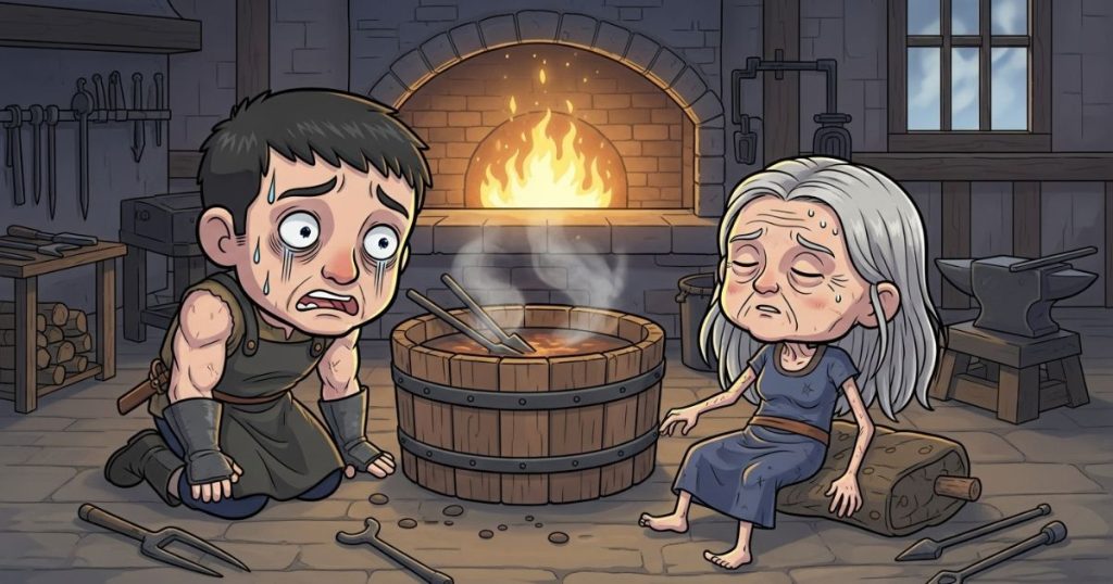 ภาพประกอบนิทานกริมม์เรื่องชายชราที่กลับมาเป็นหนุ่มอีกครั้ง 5