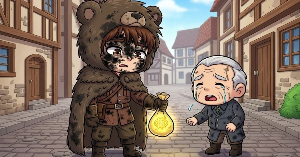 ภาพประกอบนิทานกริมม์เรื่องชายในหนังหมี 3