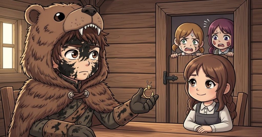 ภาพประกอบนิทานกริมม์เรื่องชายในหนังหมี 5