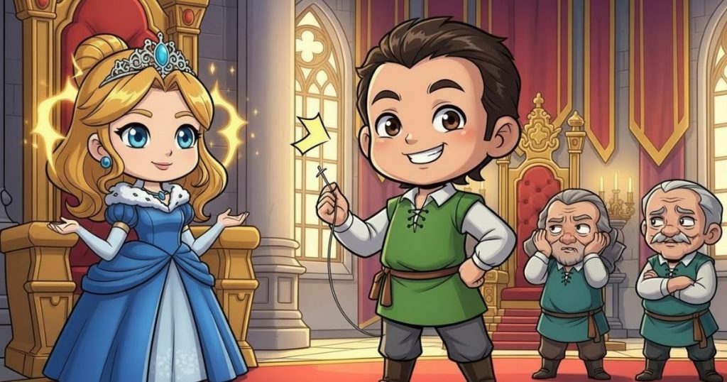 ภาพประกอบนิทานกริมม์เรื่องช่างตัดเสื้อตัวจิ๋วเจ้าปัญญา 2