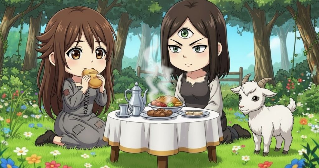 ภาพประกอบนิทานกริมม์เรื่องตาเดียว สองตา และสามตา 4