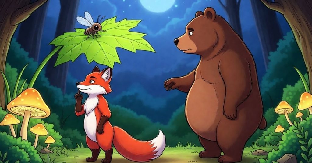 ภาพประกอบนิทานกริมม์เรื่องนกกระจิบใบไม้กับหมี 3