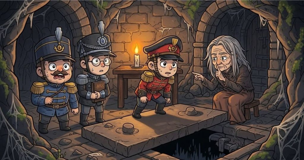 ภาพประกอบนิทานกริมม์เรื่องปีศาจกับคุณยายของมัน 4