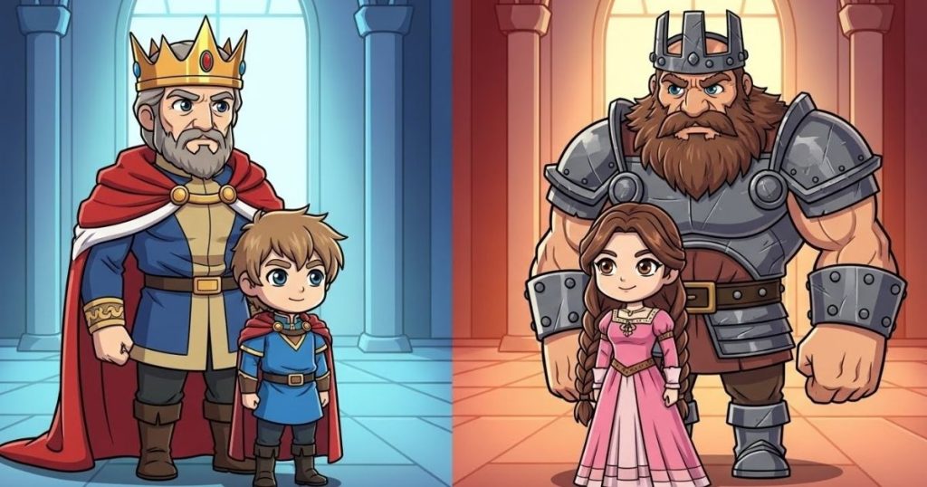 ภาพประกอบนิทานกริมม์เรื่องลูกของราชาทั้งสอง