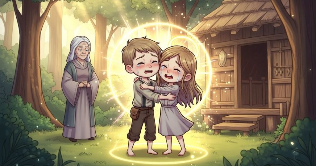 ภาพประกอบนิทานกริมม์เรื่องลูกแกะกับปลาตัวน้อย 5