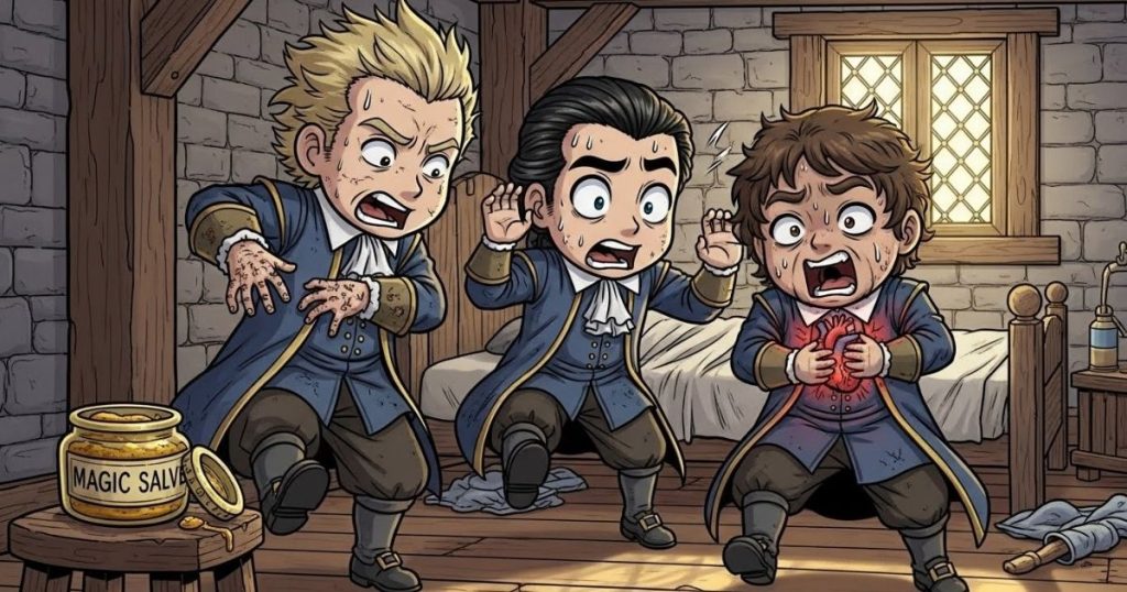 ภาพประกอบนิทานกริมม์เรื่องศัลยแพทย์ทหารทั้งสามคน 4