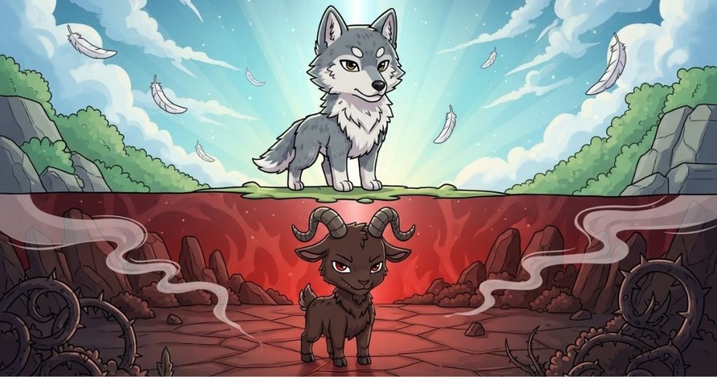 ภาพประกอบนิทานกริมม์เรื่องสัตว์ของพระเจ้าและของปีศาจ