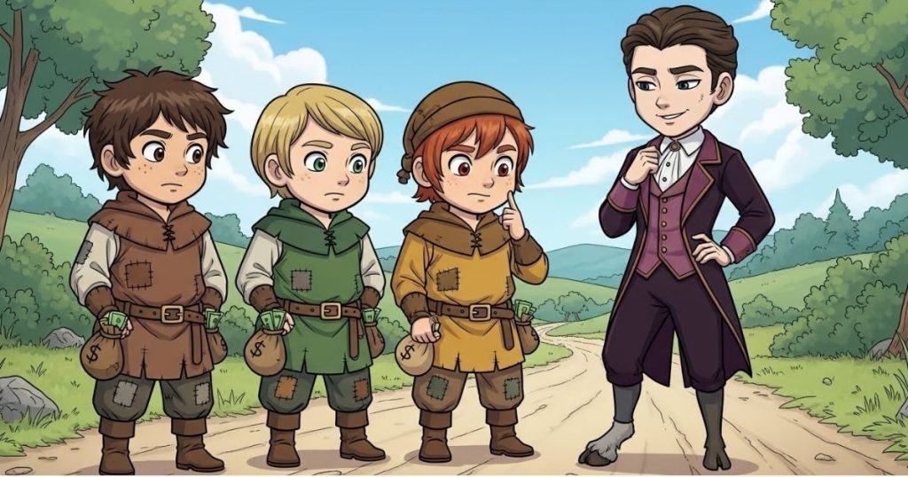 ภาพประกอบนิทานกริมม์เรื่องสามช่างฝึกหัด 2