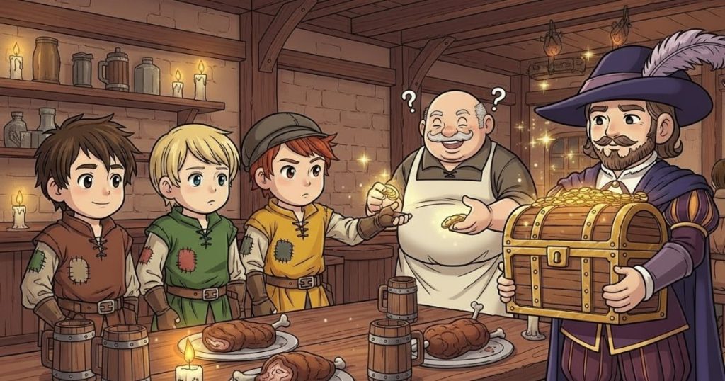 ภาพประกอบนิทานกริมม์เรื่องสามช่างฝึกหัด 3