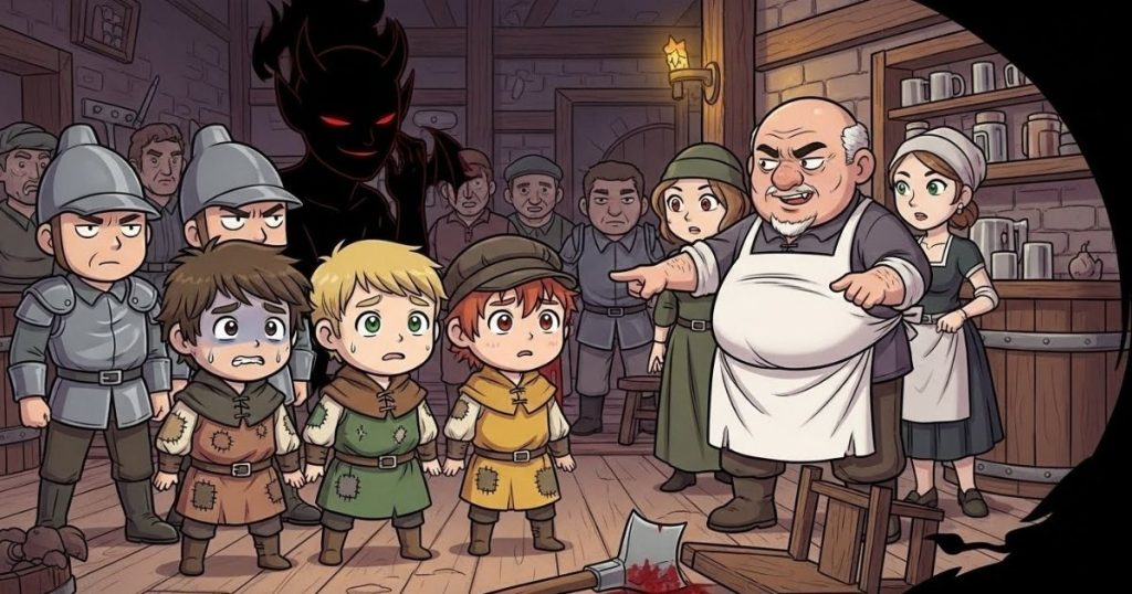 ภาพประกอบนิทานกริมม์เรื่องสามช่างฝึกหัด 4