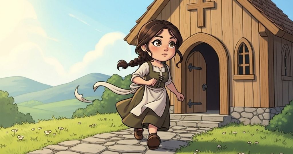 ภาพประกอบนิทานกริมม์เรื่องสาวน้อยแห่งเมืองบราเคิล