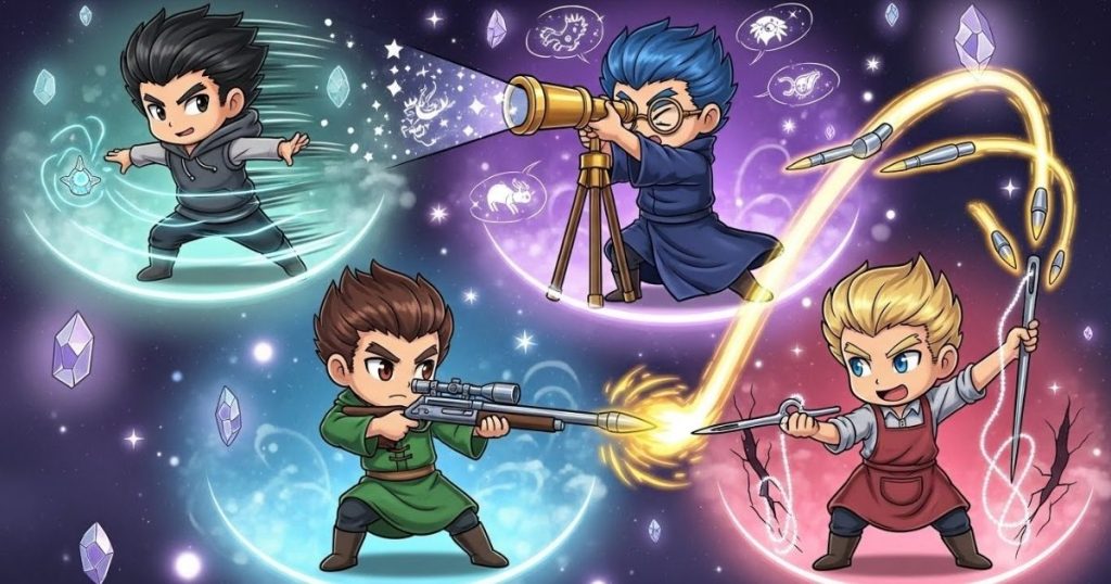 ภาพประกอบนิทานกริมม์เรื่องสี่พี่น้องยอดฝีมือ