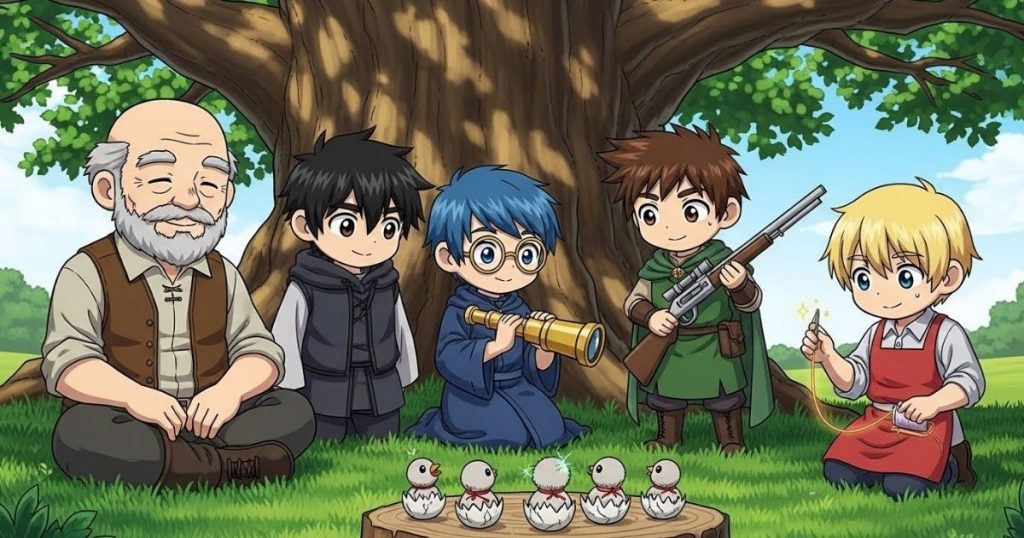 ภาพประกอบนิทานกริมม์เรื่องสี่พี่น้องยอดฝีมือ 3