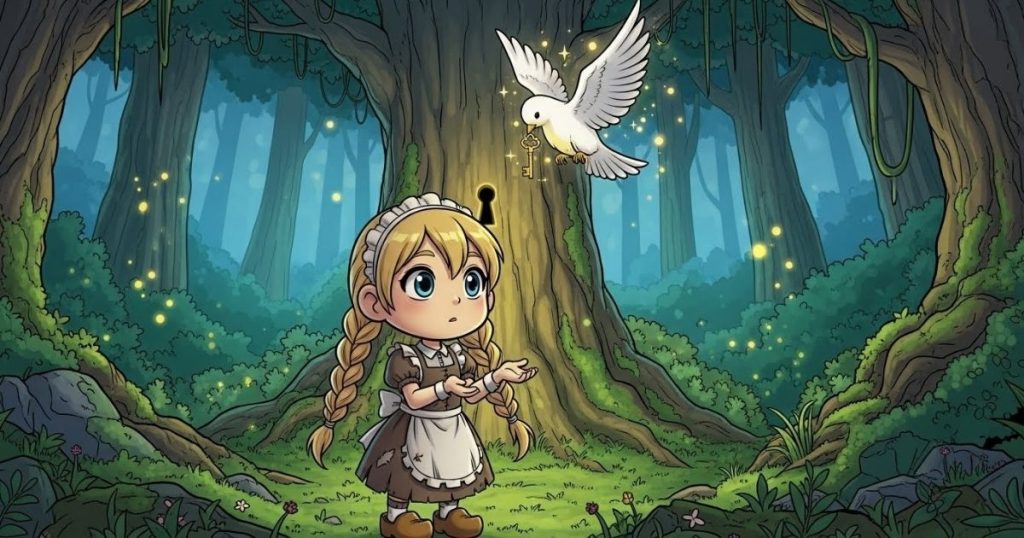 ภาพประกอบนิทานกริมม์เรื่องหญิงชราในป่าลึก 2