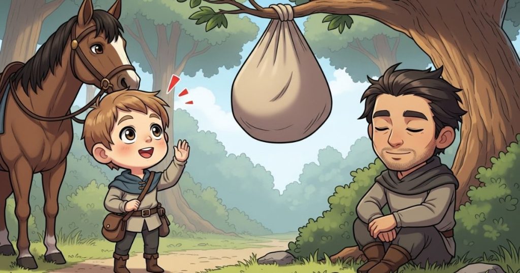 ภาพประกอบนิทานกริมม์เรื่องหัวผักกาดยักษ์ 6