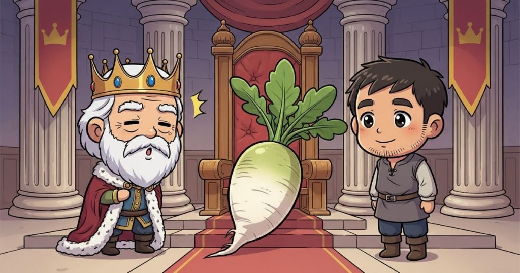 ภาพประกอบนิทานกริมม์เรื่องหัวผักกาดยักษ์ 7