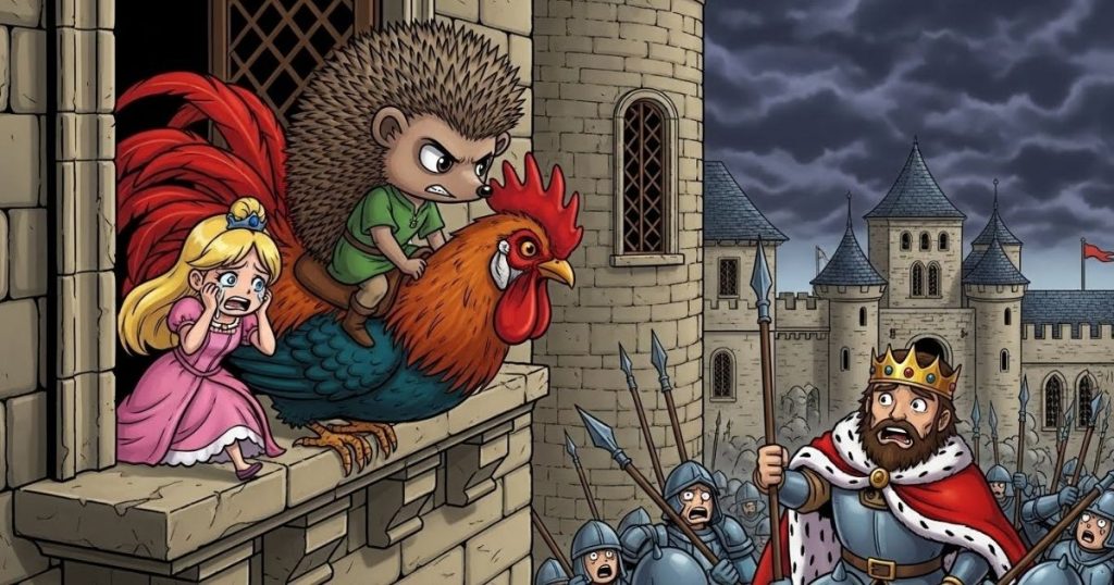 ภาพประกอบนิทานกริมม์เรื่องฮันส์เม่นน้อยของฉัน 4