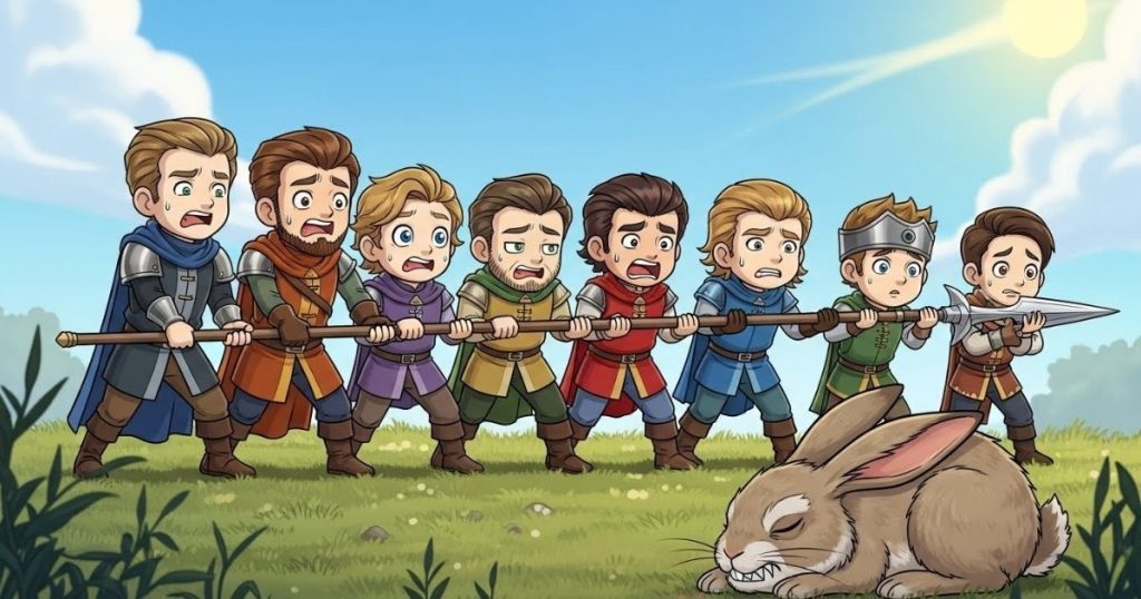 ภาพประกอบนิทานกริมม์เรื่องเจ็ดผู้กล้าแห่งสวาเบีย 2