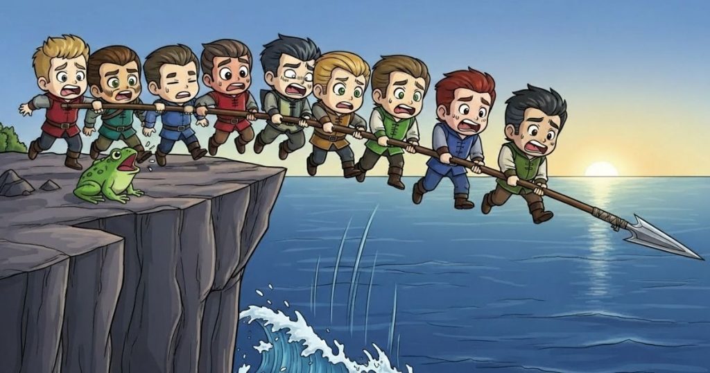 ภาพประกอบนิทานกริมม์เรื่องเจ็ดผู้กล้าแห่งสวาเบีย 4