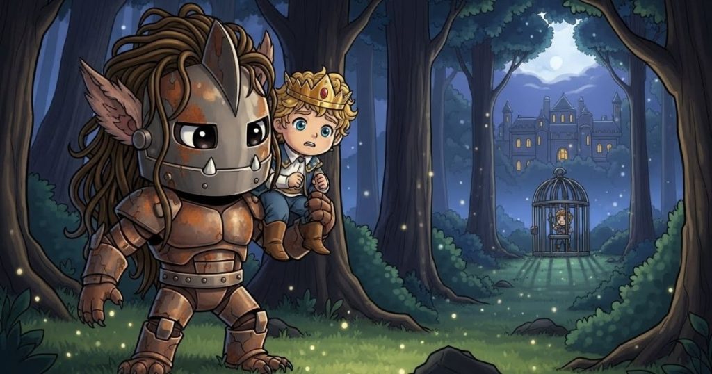 ภาพประกอบนิทานกริมม์เรื่องเจ้าจอร์นเหล็กไหล 4