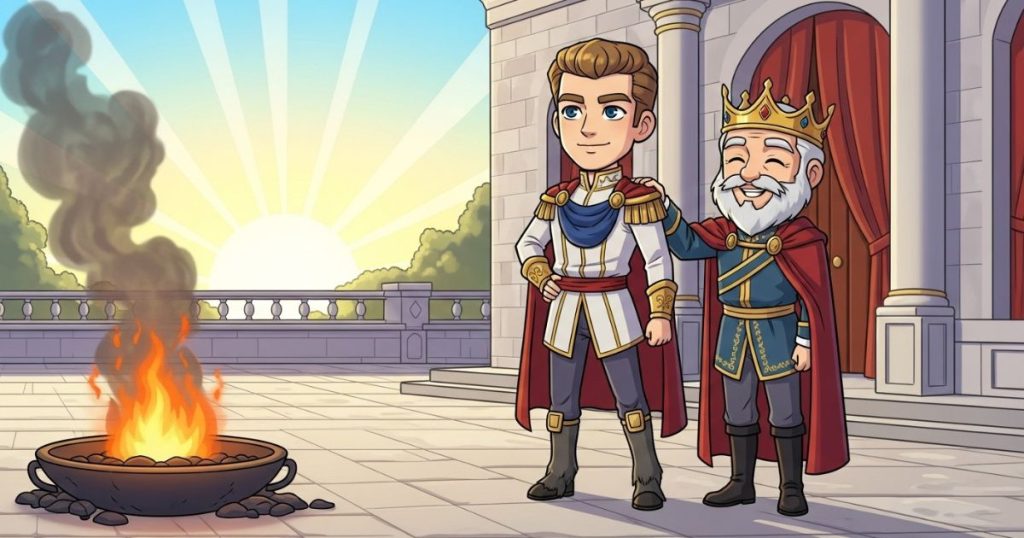 ภาพประกอบนิทานกริมม์เรื่องเจ้าชายลา 7