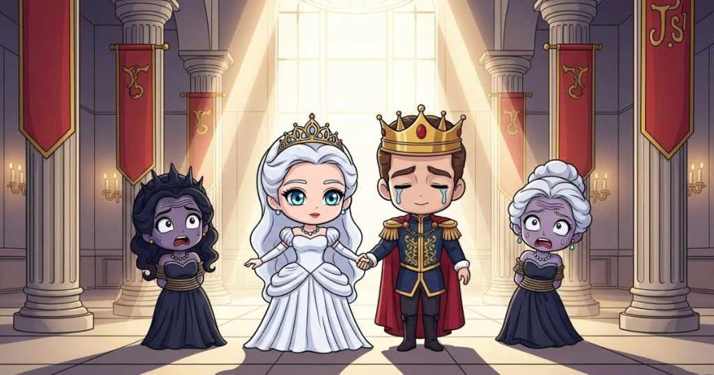 ภาพประกอบนิทานกริมม์เรื่องเจ้าสาวตัวขาวกับเจ้าสาวตัวดำ 6