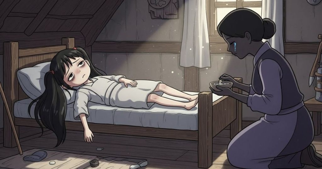 ภาพประกอบนิทานกริมม์เรื่องเด็กดื้อ 2