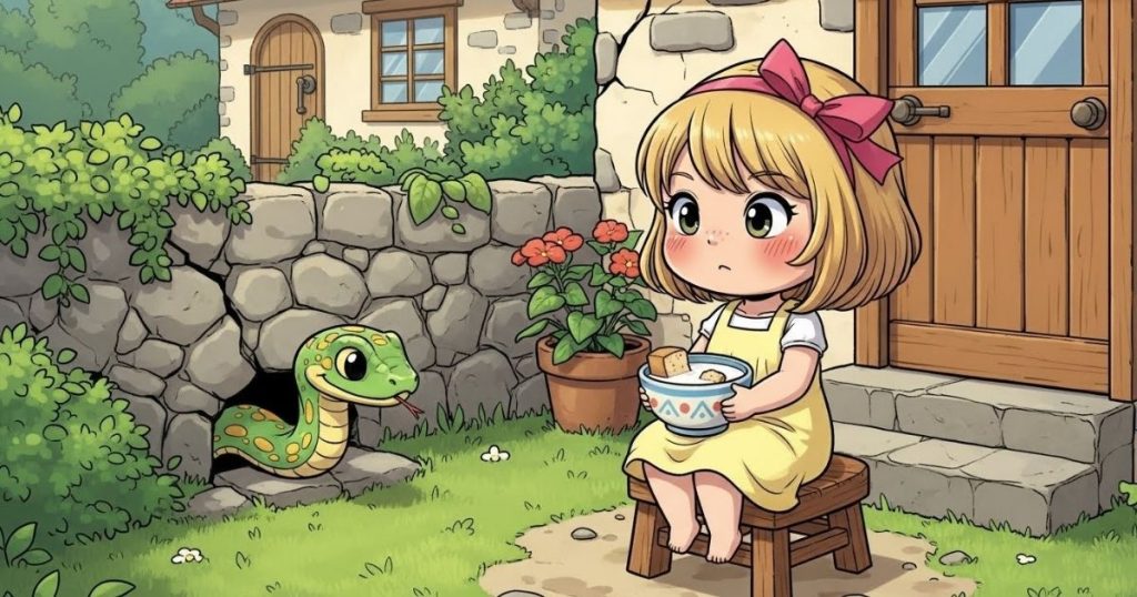 ภาพประกอบนิทานกริมม์เรื่องเรื่องเล่าเกี่ยวกับงู