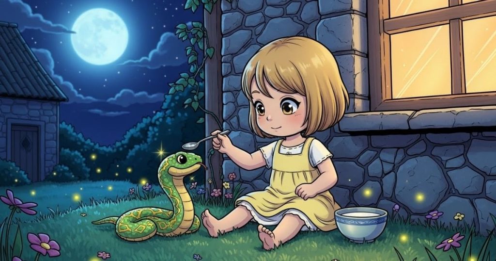 ภาพประกอบนิทานกริมม์เรื่องเรื่องเล่าเกี่ยวกับงู 4