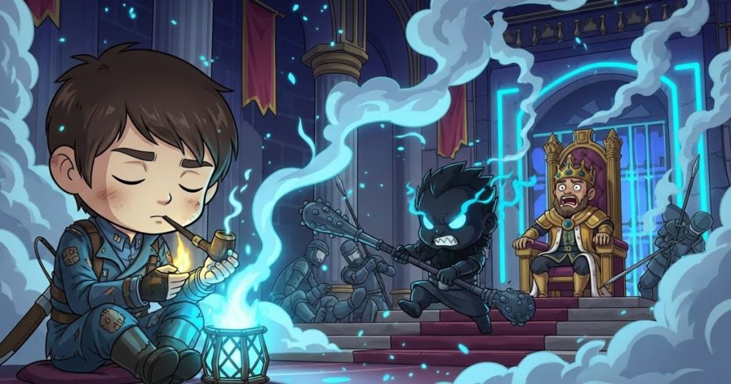 ภาพประกอบนิทานกริมม์เรื่องแสงสีน้ำเงิน 5