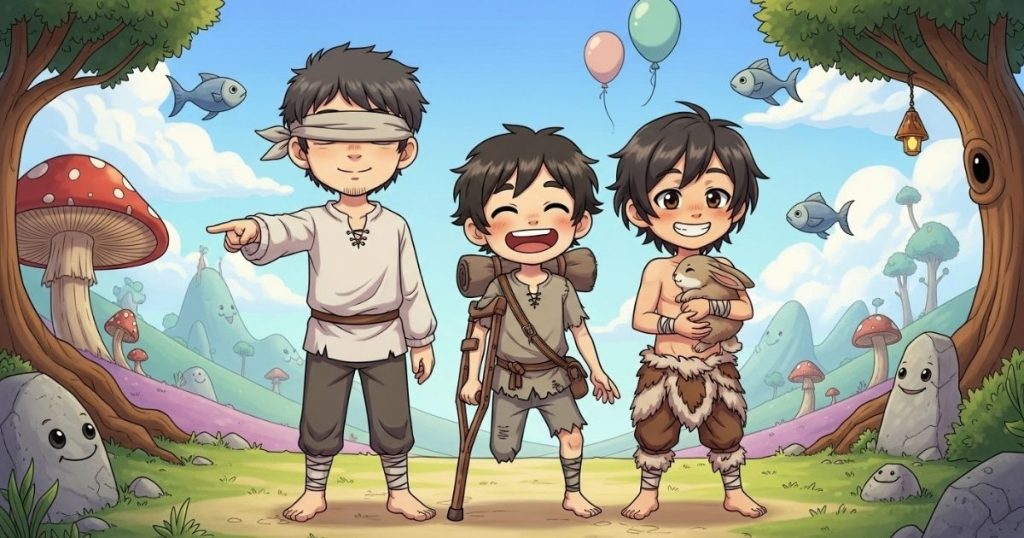 ภาพประกอบนิทานกริมม์เรื่องโนอิสต์และลูกชายทั้งสามของเขา