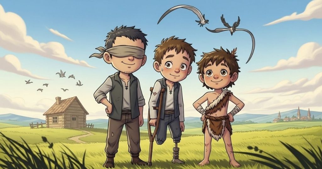 ภาพประกอบนิทานกริมม์เรื่องโนอิสต์และลูกชายทั้งสามของเขา 2