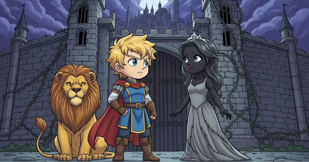 ภาพประกอบนิทานกริมม์เรื่องโอรสกษัตริย์ผู้ไร้ความกลัว 6