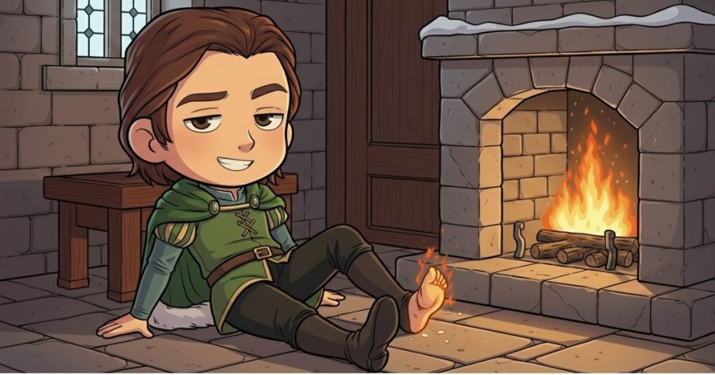 ภาพประกอบนิทานกริมม์เรื่องสามพี่น้องจอมขี้เกียจ 3