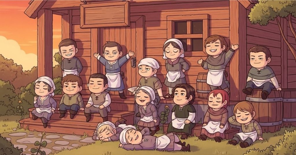 ภาพประกอบนิทานกริมม์เรื่องสิบสองคนใช้จอมเกียจคร้าน 4