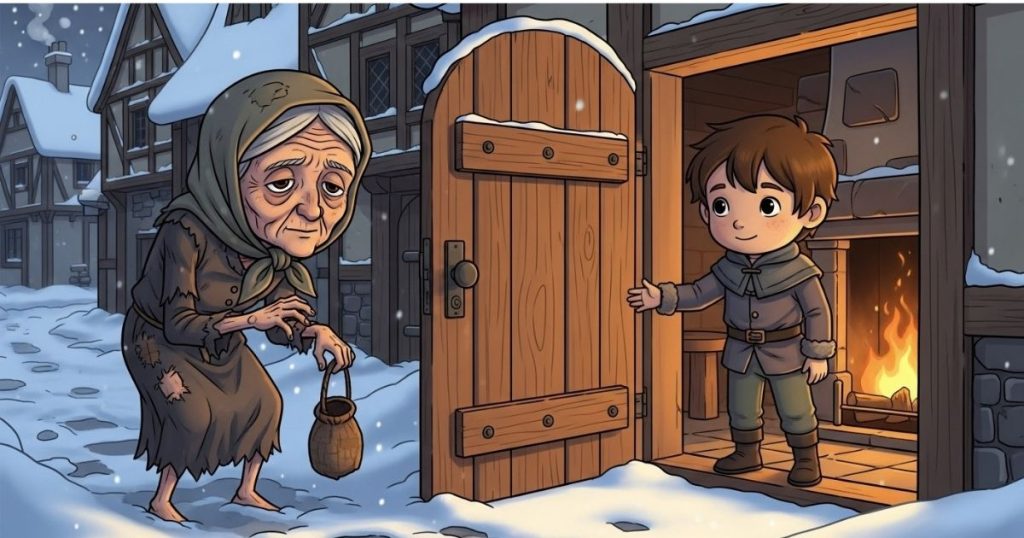 ภาพประกอบนิทานกริมม์เรื่องหญิงขอทานชรา 2