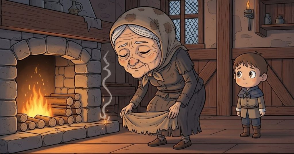 ภาพประกอบนิทานกริมม์เรื่องหญิงขอทานชรา 3