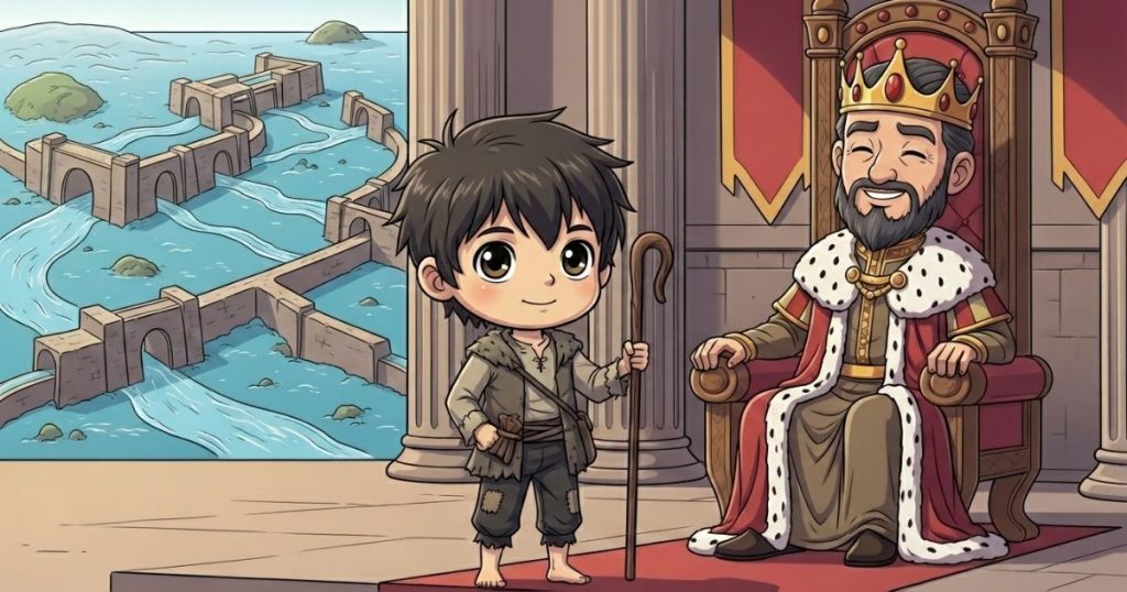 ภาพประกอบนิทานกริมม์เรื่องเด็กเลี้ยงแกะผู้ชาญฉลาด 2